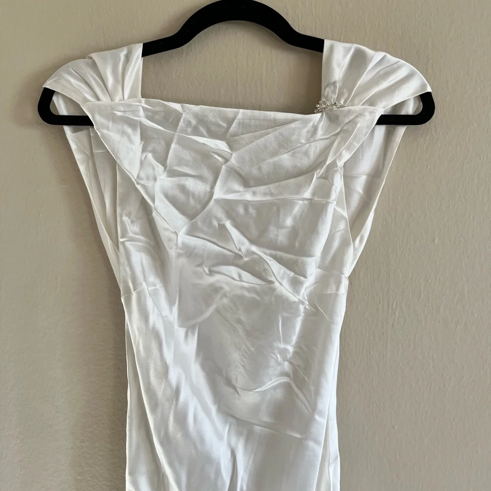 NWOT The Bar Pierre Gown Blanc Size 0 - Picture 12 of 13